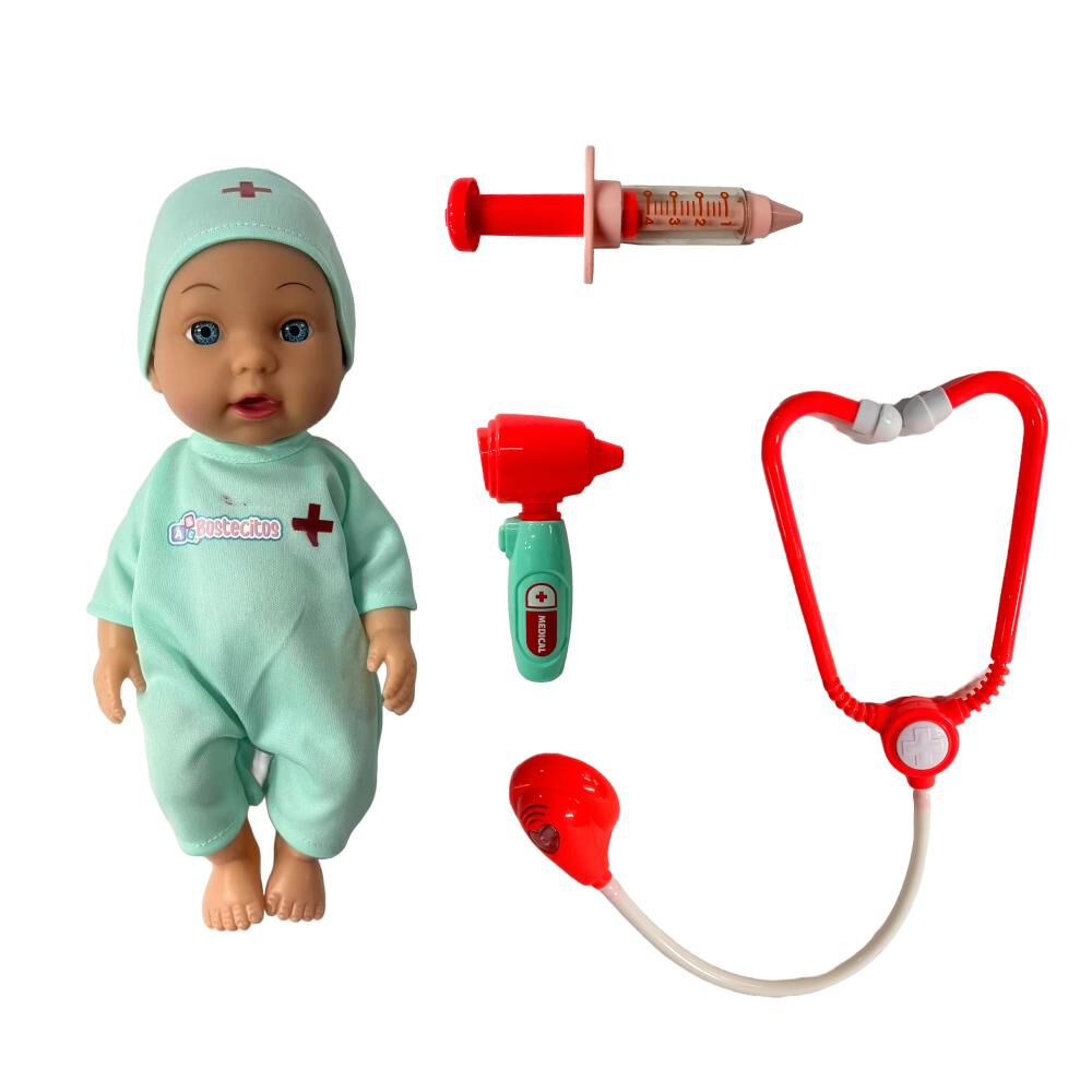 Muñeca Babydoll Bostecitos Abc Doctor 4 Acc image number 0.0