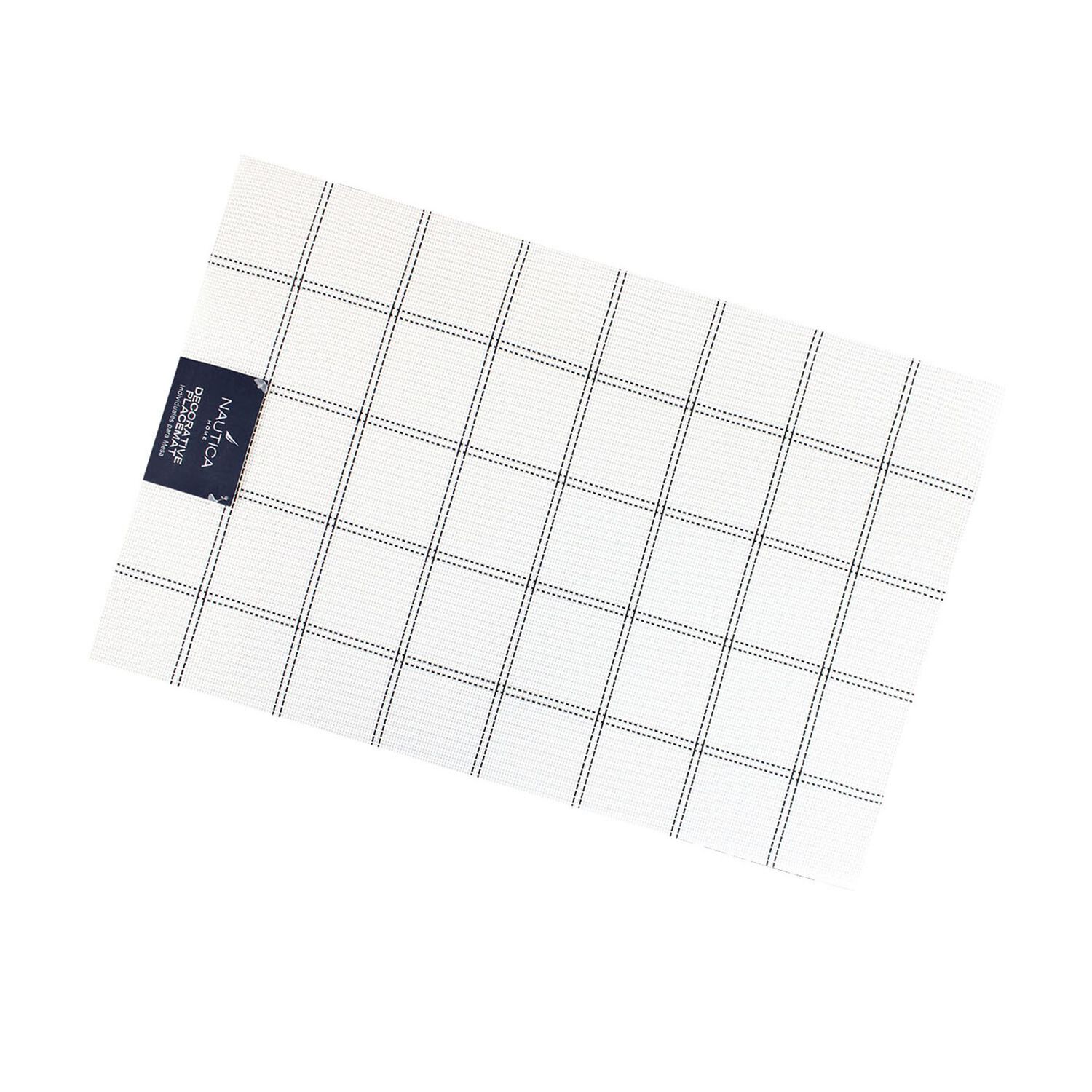 Pack 2 Individuales De Mesa Nautica Home 45x30cm Blanco A Cuadros image number 2.0