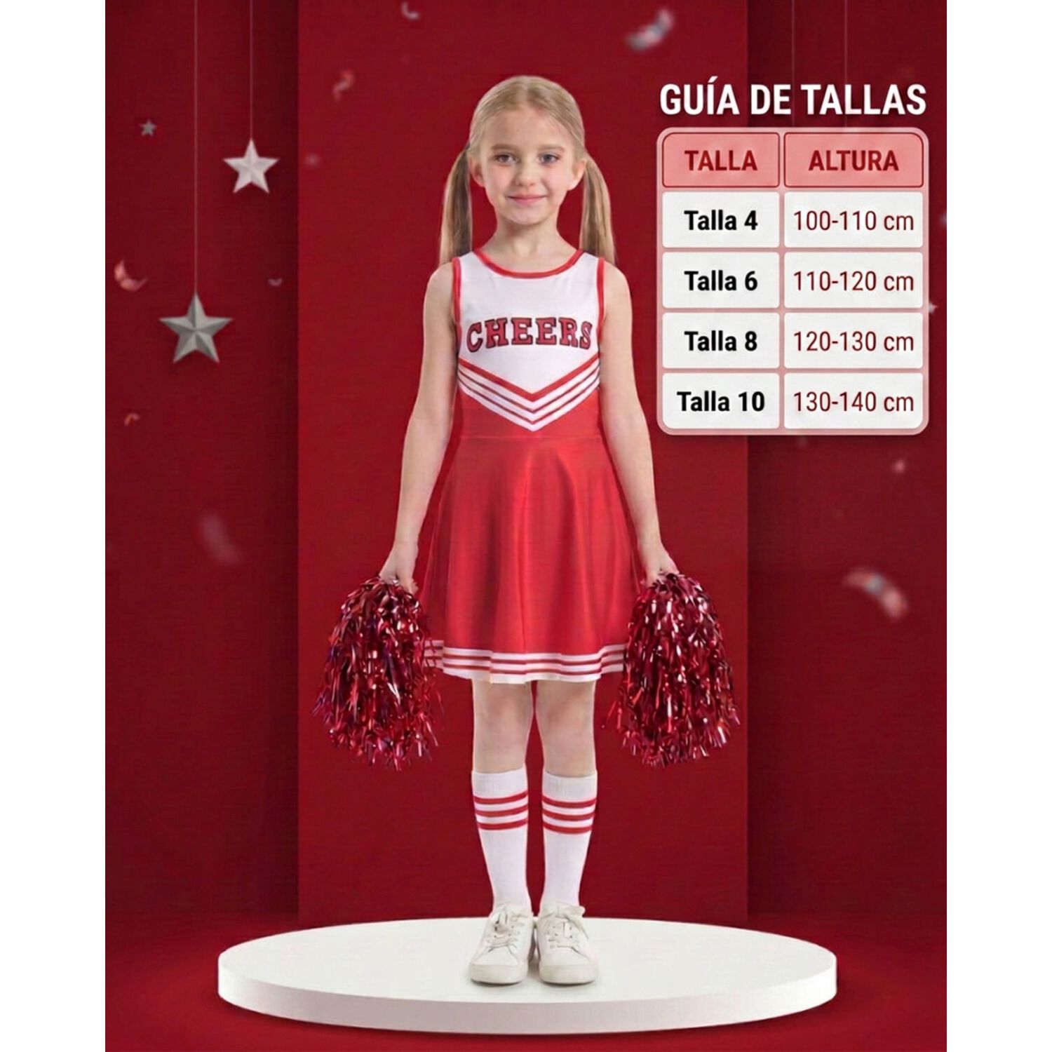 Disfraz Infantil Cheerleader Animadora image number 2.0
