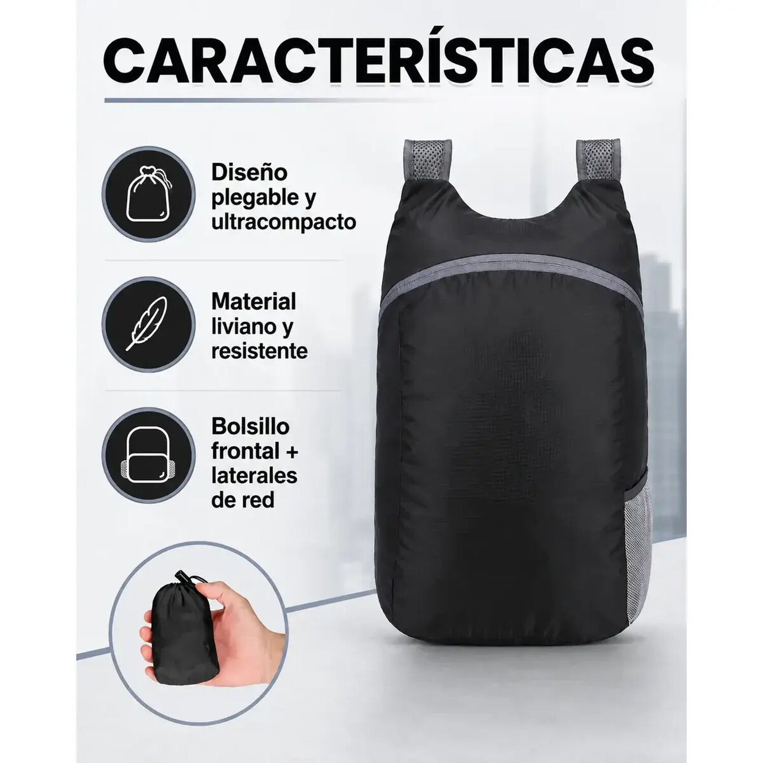 Mochila Ultra Compacta Impermeable 17 Lts image number 3.0