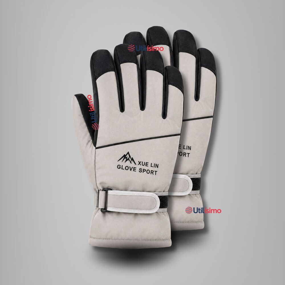Guantes Para Moto Impermeables Gris Touchscreen Antideslizantes T&eacute;rmicos image number 0.0