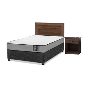 Cama Americana Flex Star / 1.5 Plazas / Base Normal + Set De Maderas