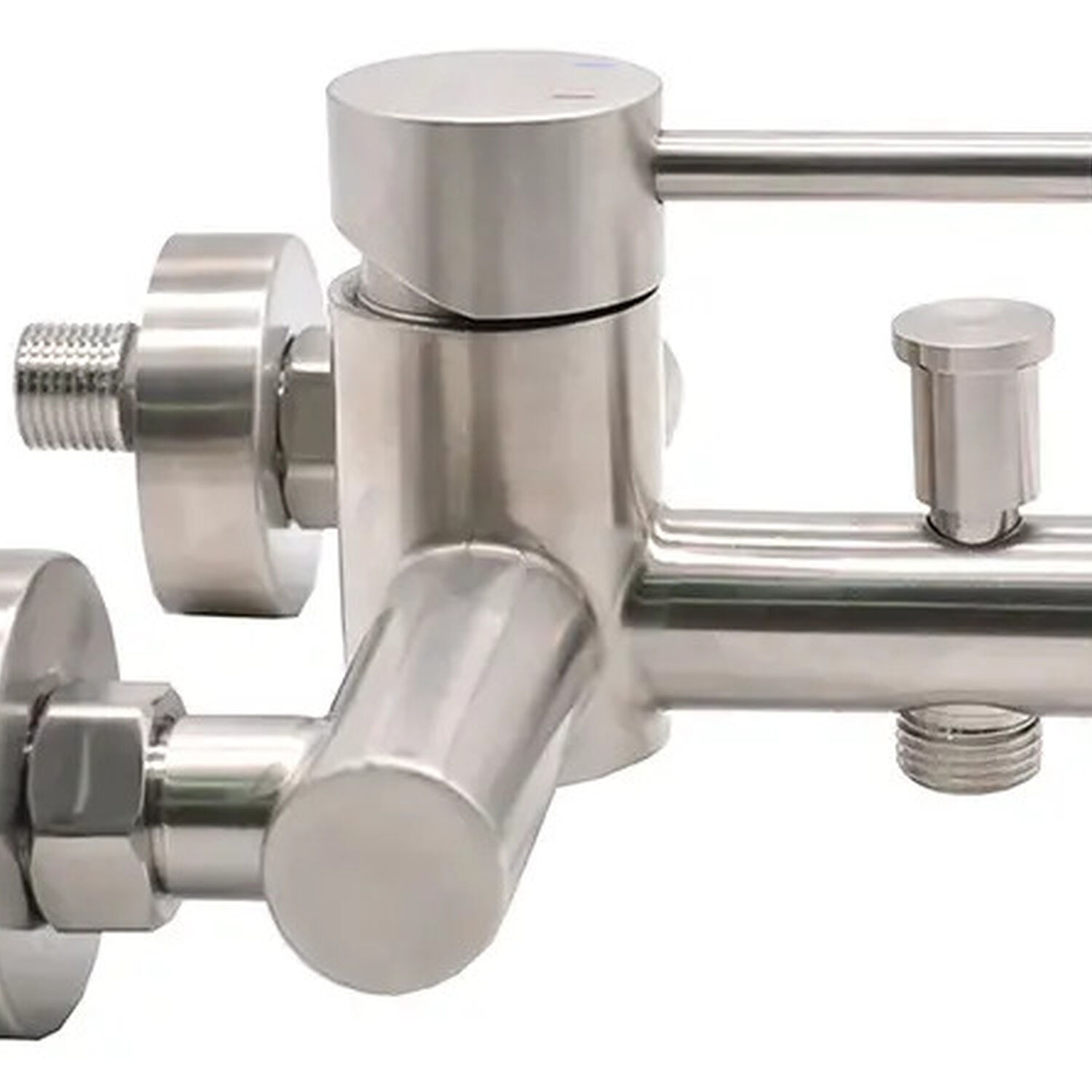 Monomando Llave Grifo Tina Ducha Modelo Fiorenzo Marca Stretto Acero Inoxidable Ss304 Satinado Con Ducha De Mano image number 3.0