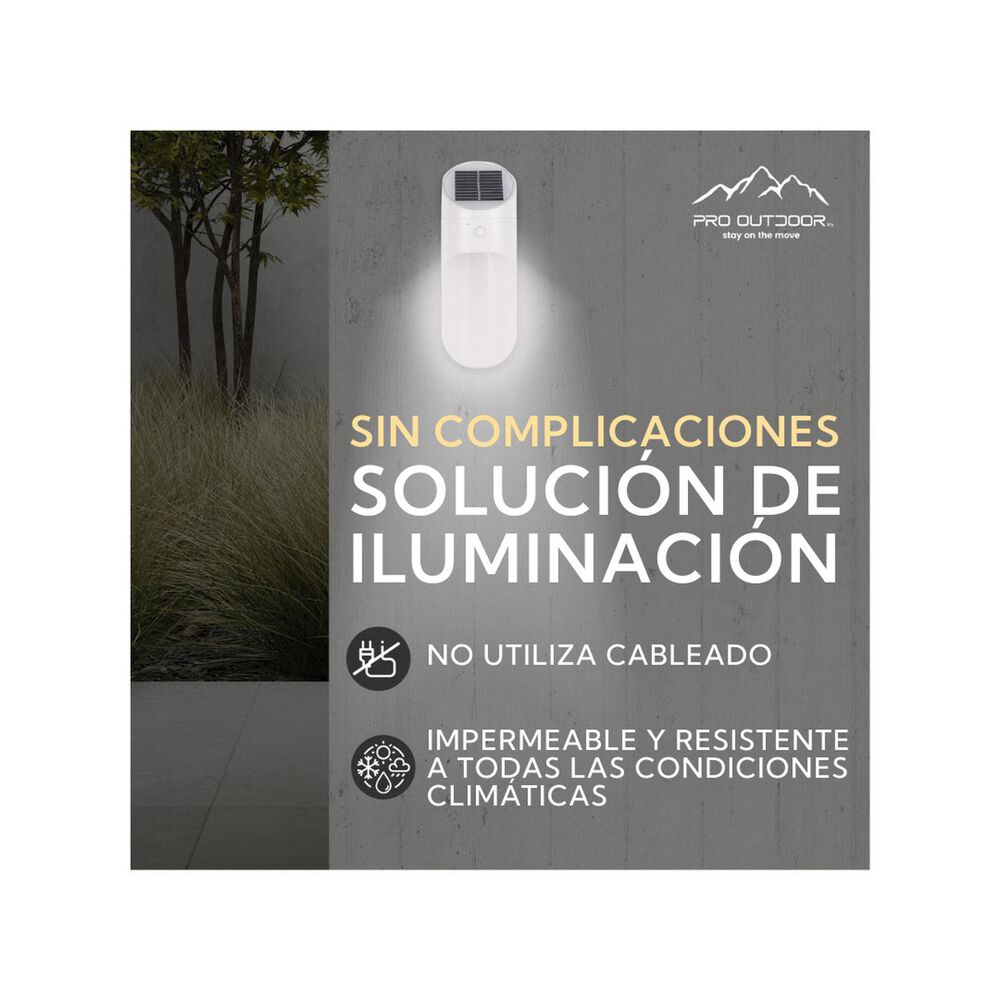 Pack 4 Aplique Led Solar Para Exterior Blanco image number 2.0