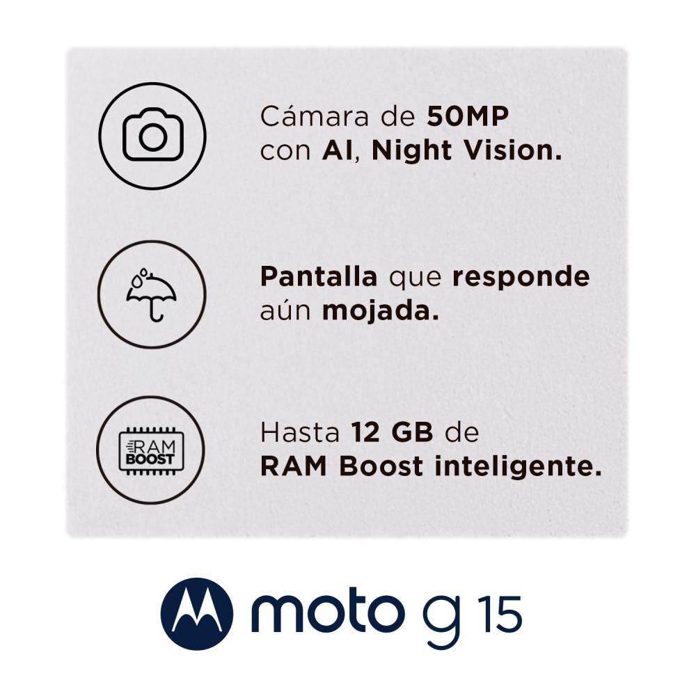 Smartphone Motorola Moto G15 / 128 GB / Verde / Liberado image number 2.0