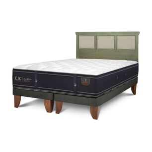 Cama Europea Cic Linea Premium / King / Base Dividida + Respaldo