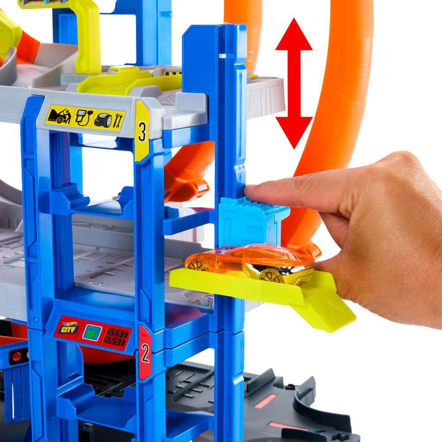 Autopista Hotwheels City Mega Garage image number 8.0