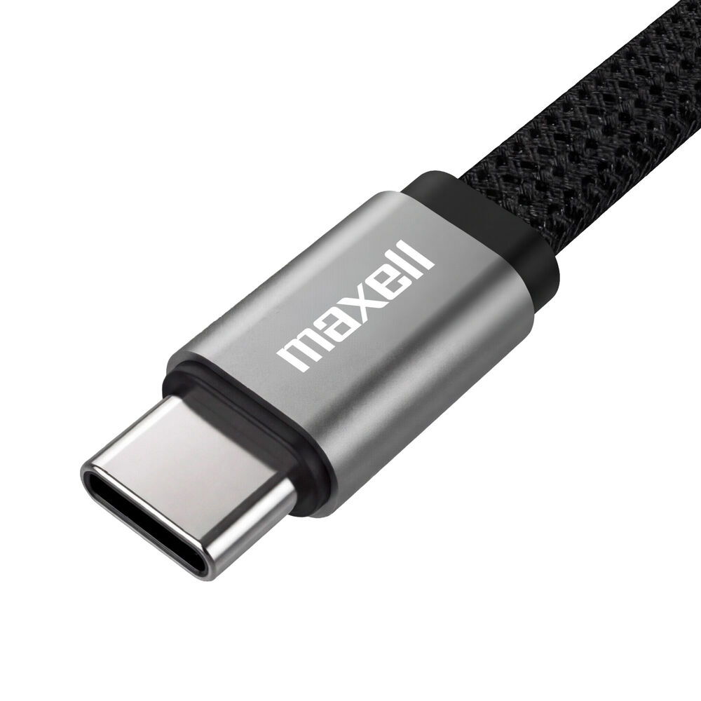 Cable Trenzado Magn&eacute;tico 100w Usb C A Usb C Maxell 2 Metros Carga R&aacute;pida Negro image number 2.0