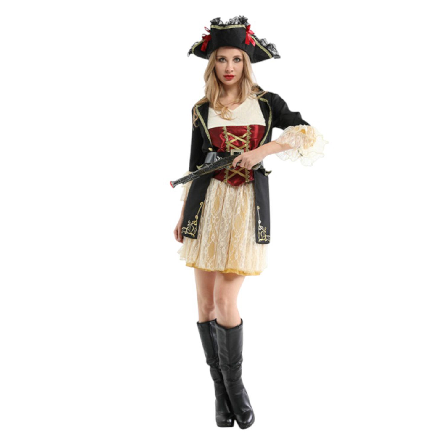Disfraz Pirata Luxury Bucanera Mujer image number 0.0