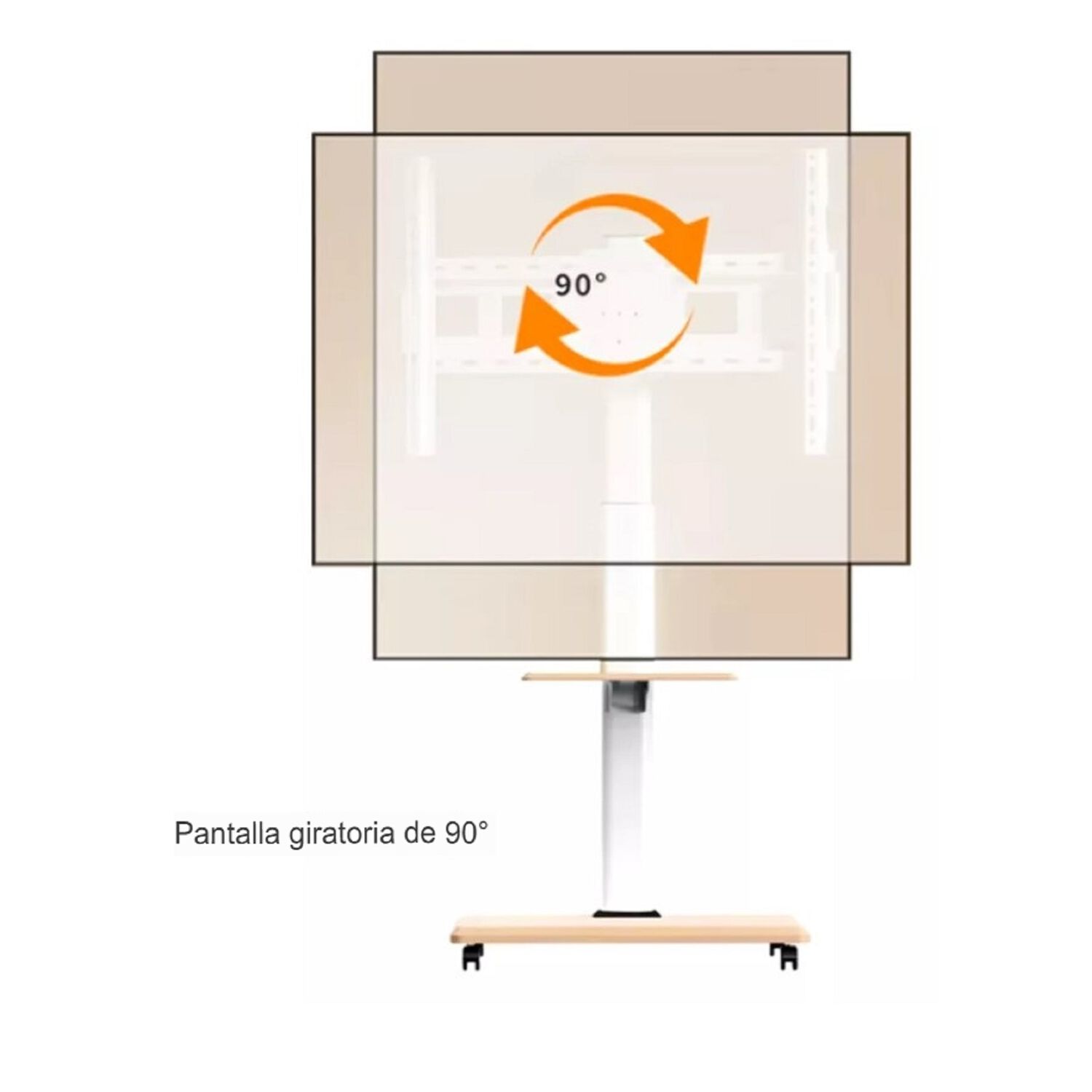 Soporte Base Tv Con Ruedas Tipo Pedestal Rack 32" A 70" image number 6.0