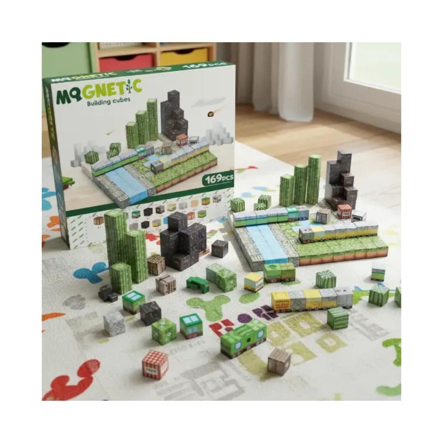 Juguete Bloques Magneticos 169pcs Escenas Infantil image number 2.0