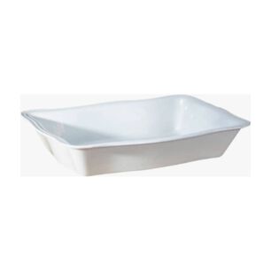 Fuente Ceramic Rectangular Blanca