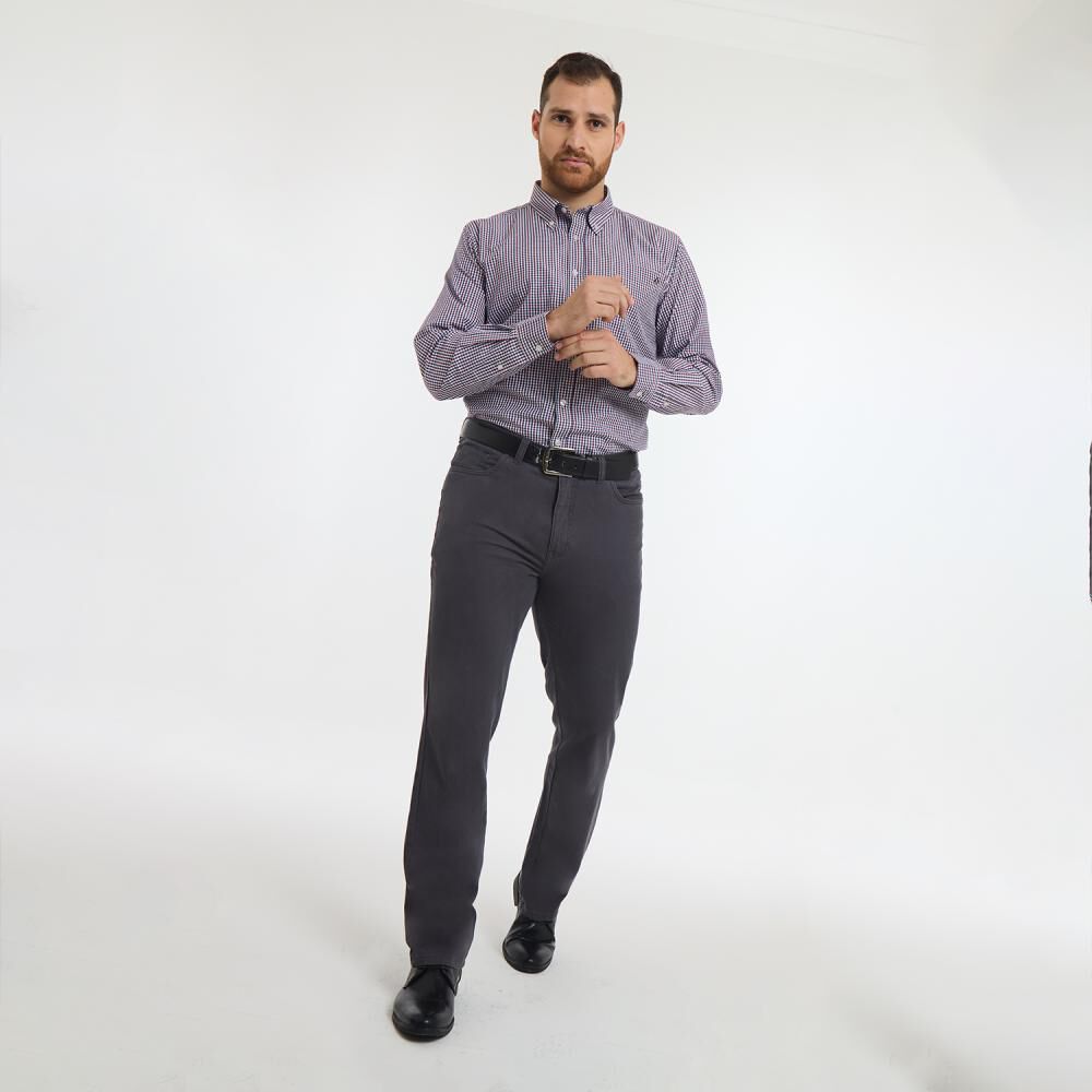 Pantalón Liso Tiro Medio Regular Hombre Herald image number 1.0