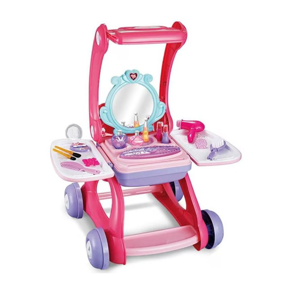 Juguete Carrito Tocador De Belleza 2 En 1 Para Ni&ntilde;as image number 0.0