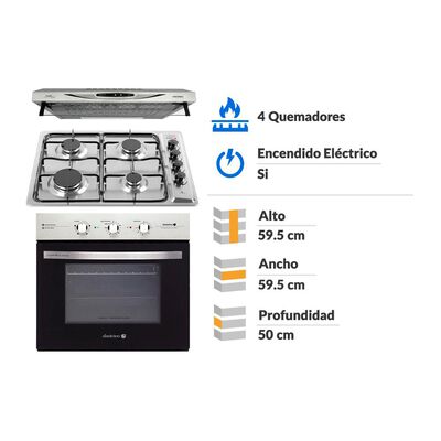 Kit Cocina Sindelen Campana CA-610EIN / Encimera CEG-4600IN / Horno HE-7200IN 4 Quemadores
