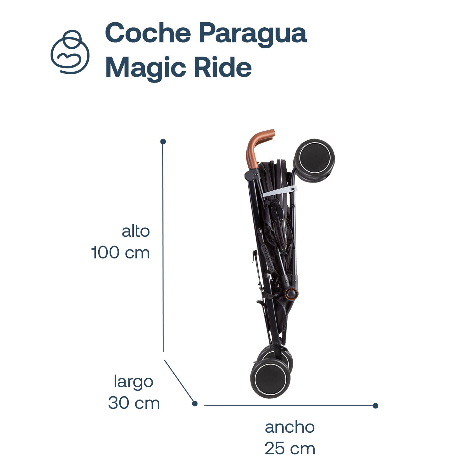 Coche Paragua Magic Ride Fiesta Negro Bebesit image number 7.0