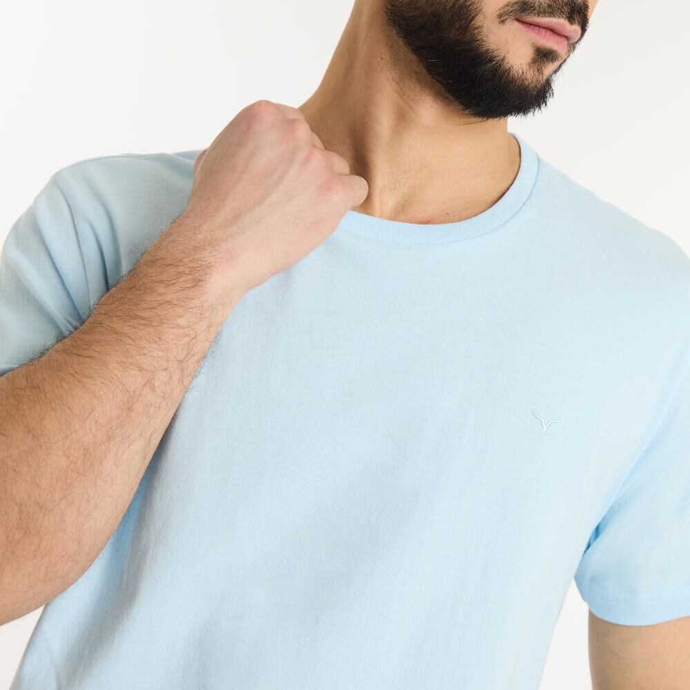 Polera B&aacute;sica Slim Manga Corta Cuello Redondo Hombre Az Black image number 4.0