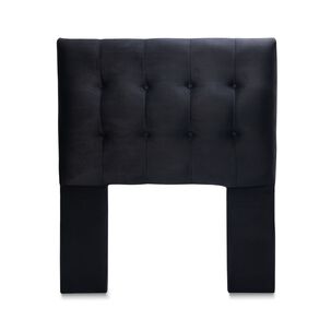 Respaldo Sevilla Con Patas Felpa 1,5 Plazas Negro