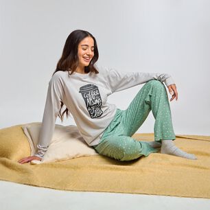 Polera De Pijama Manga Larga Mujer Freedom