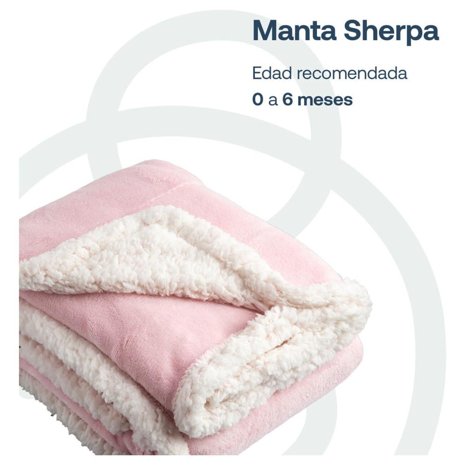 Manta Sherpa Bebesit De Polar - Rosa image number 1.0