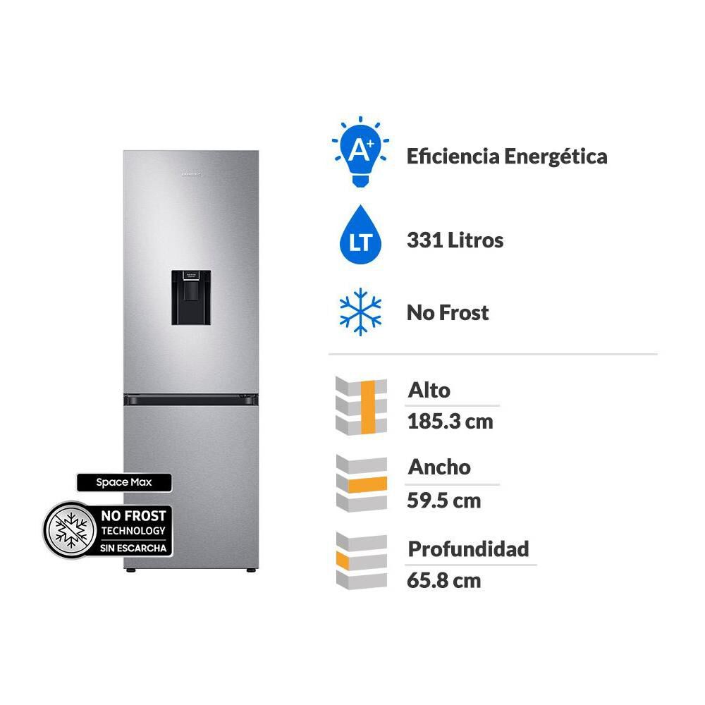Refrigerador Bottom Freezer Samsung RB34T632FSA/ZS / No Frost / 331 Litros / A+ image number 1.0