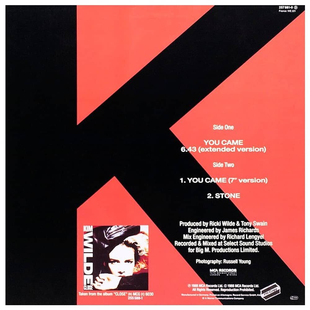 Kim Wilde - You Came | 12" Maxi Single Usado image number 1.0