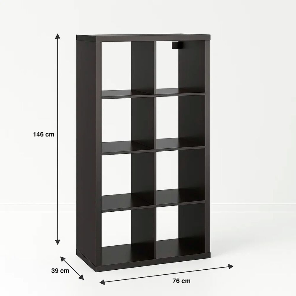 Estante Modular Zyno Con 8 Compartimentos - Negro image number 3.0