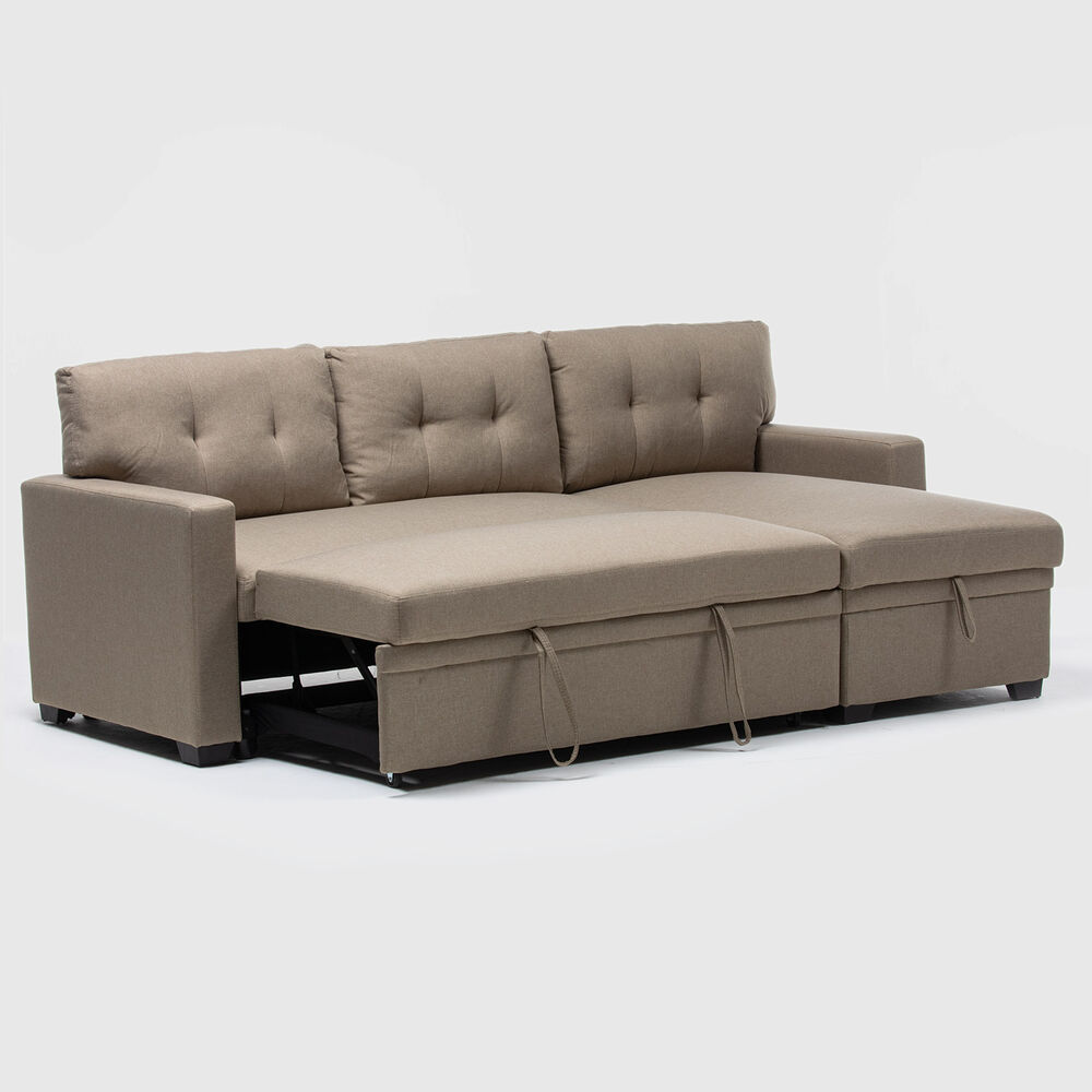 Sof&aacute; Seccional Cama 2 Cuerpos Lino Sidney Kmb1002 image number 4.0