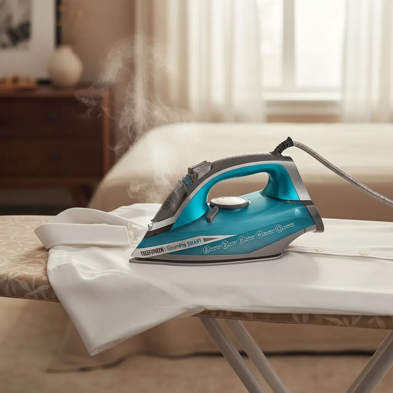 Plancha A Vapor 220w Modelo Steamprosmart Marca Telefunken Color Azul image number 1.0