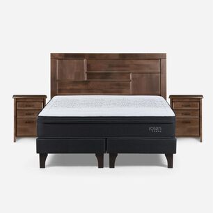 Cama Europea Rosen Tempo / 2 Plazas / Base Dividida + Set De Maderas Dolce