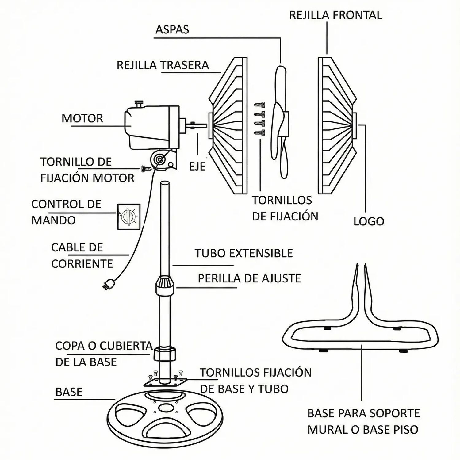 Ventilador Pedestal 3 En 1 18 Pulgadas Met&aacute;lico Marca Palson image number 4.0