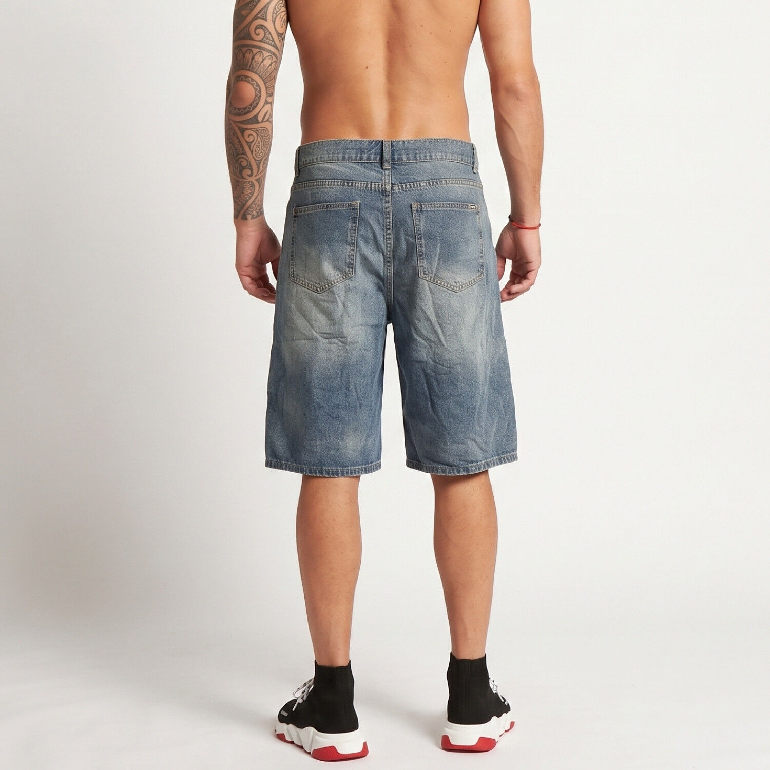 Short Bermuda Denim Cargo Relaxed Fit Hombre Hawai image number 2.0