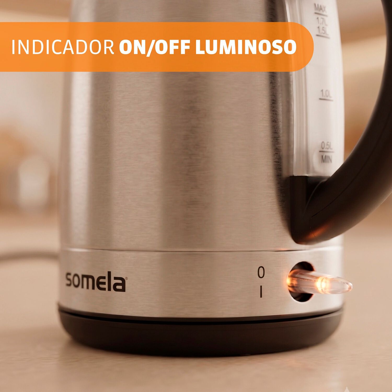 Hervidor Somela He1725 Inoxboil / 1.7 Litros / 2200 Watts image number 6.0