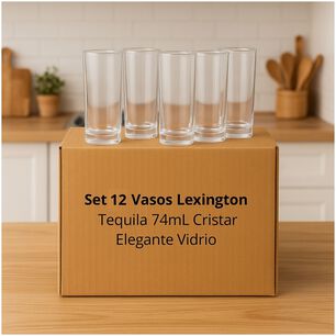 Set 12 Vasos Lexington Tequila 74ml Cristar Elegante Vidrio