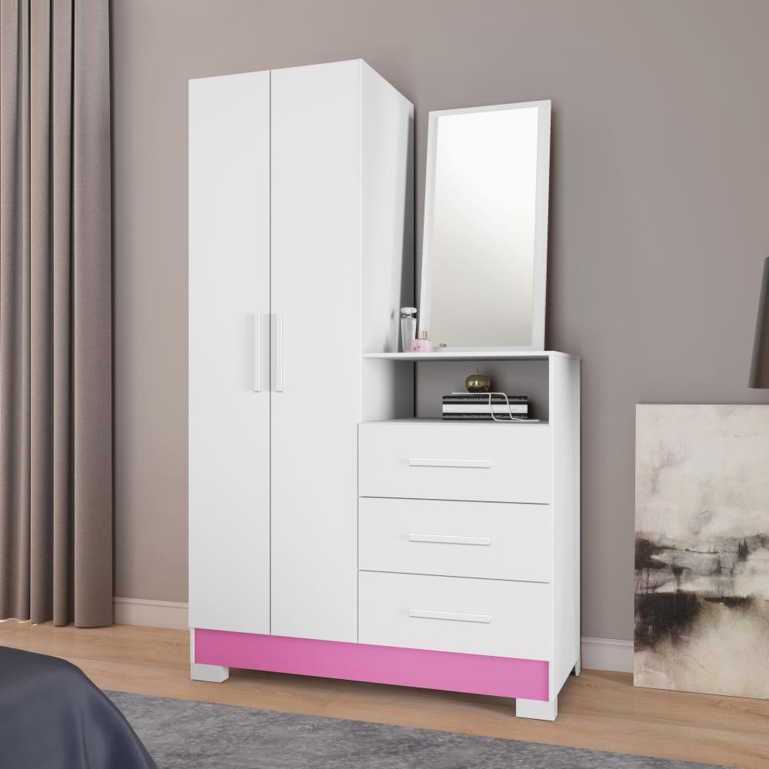 Cl&oacute;set Home Mobili Closet Vania / 2 Puertas / 3 Cajones image number 1.0