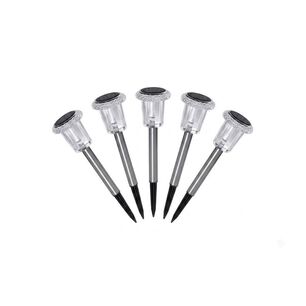 Pack 5 Luces Solares Jard&iacute;n Estacas Led Exterior Impermeable