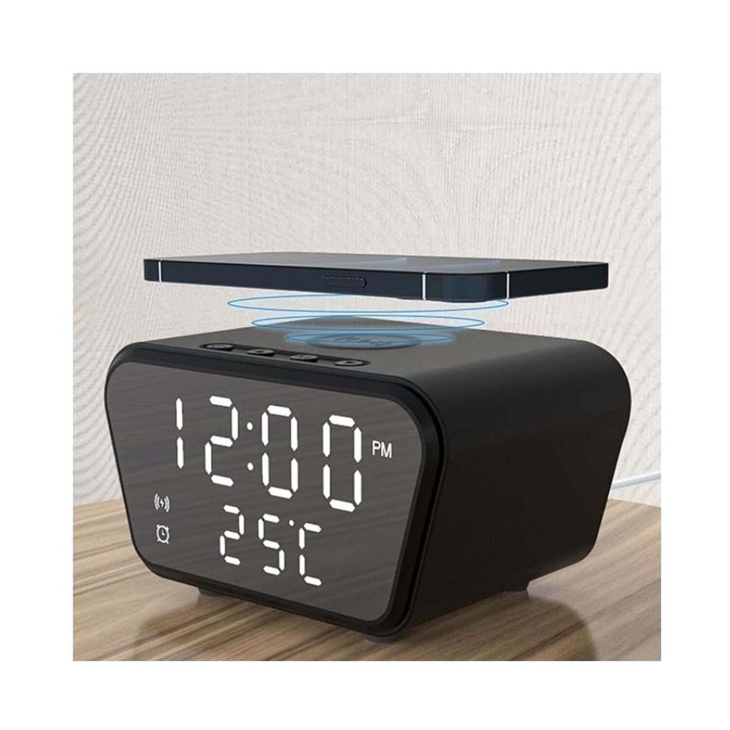 Reloj Despertador Con Cargador Inal&aacute;mbrico Y Term&oacute;metro image number 2.0