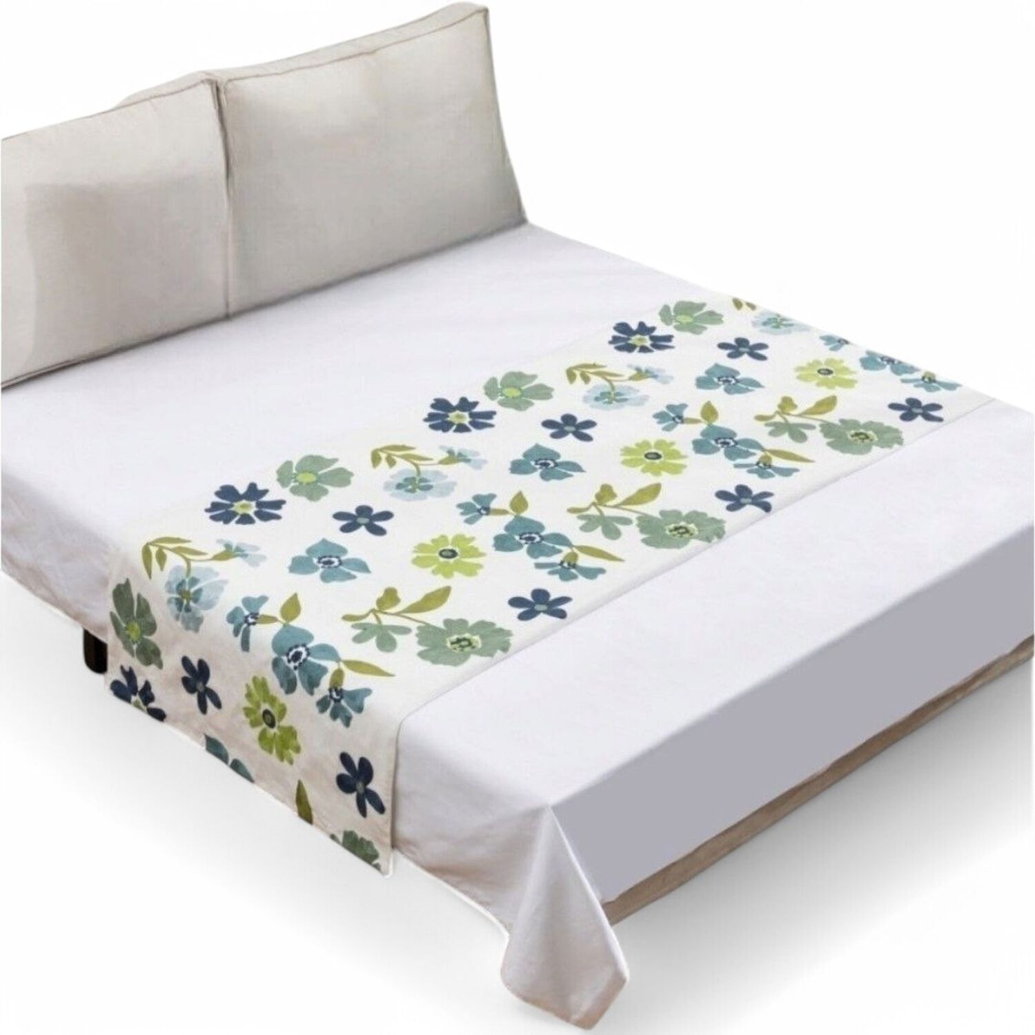  Piecera Pie De Cama Bordada 210cm X 70cm Para Cama De 2 Plazas O King - Pb3-8 image number 0.0