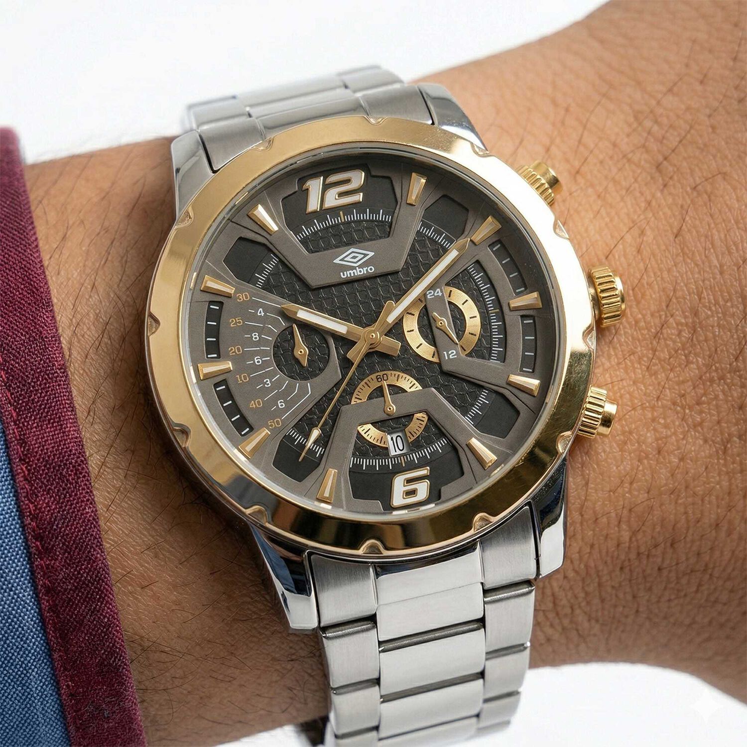 Reloj An&aacute;logo Hombre Umbro Plus Plateado Umbp-1500-80 image number 2.0