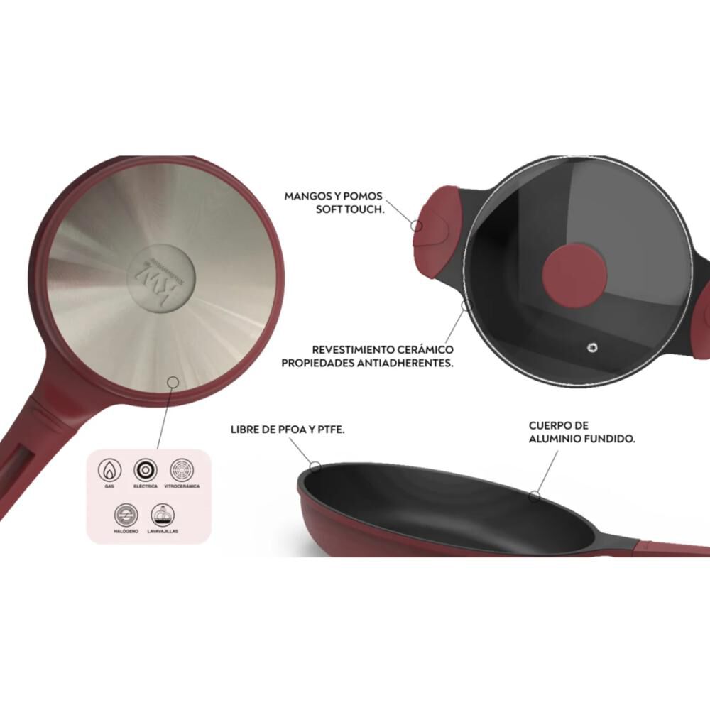 Bateria Alum Ceramica Berries Kitchenware / 7 Piezas image number 4.0