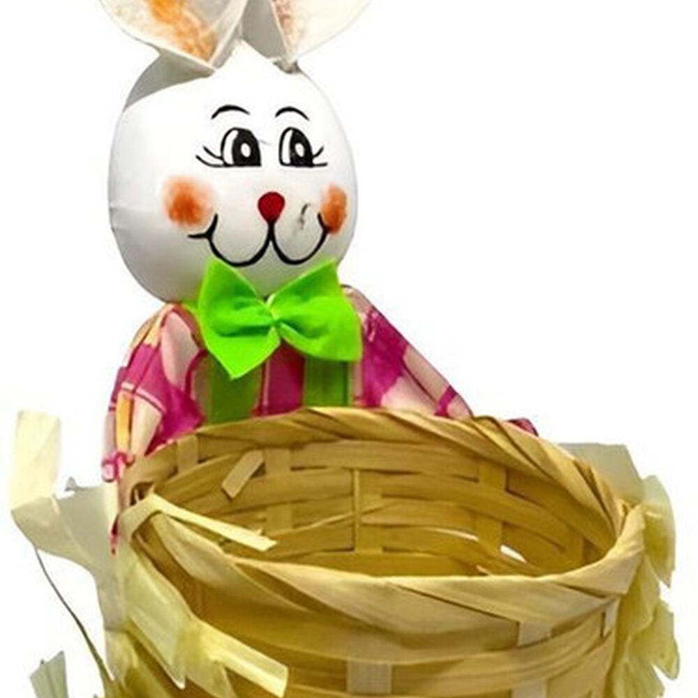 Canasta Conejo De Pascua Grande Decorativo Chocolate image number 3.0