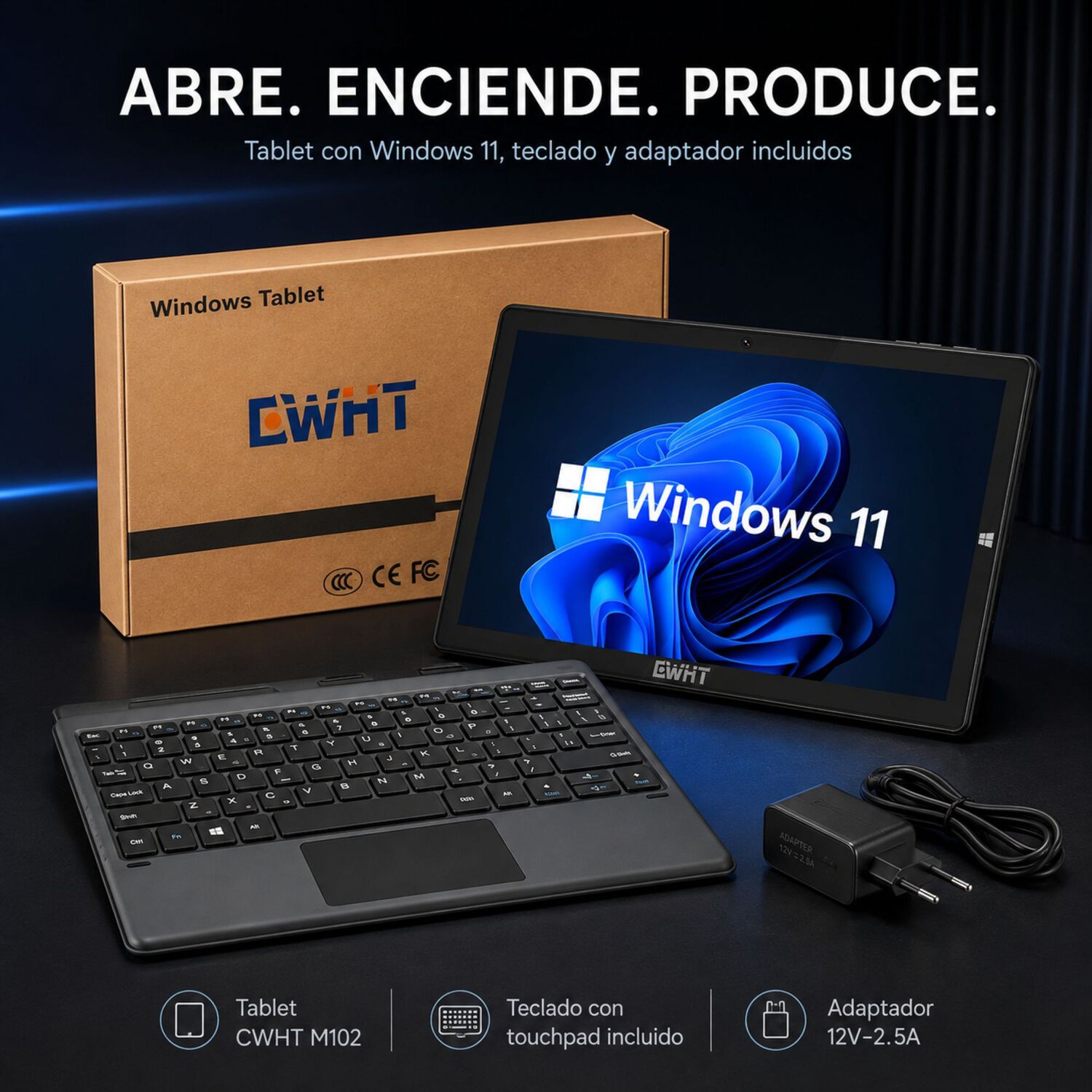 Tablet Cwht N102a Windows 11 256gb Ssd 8gb Ram Teclado image number 9.0