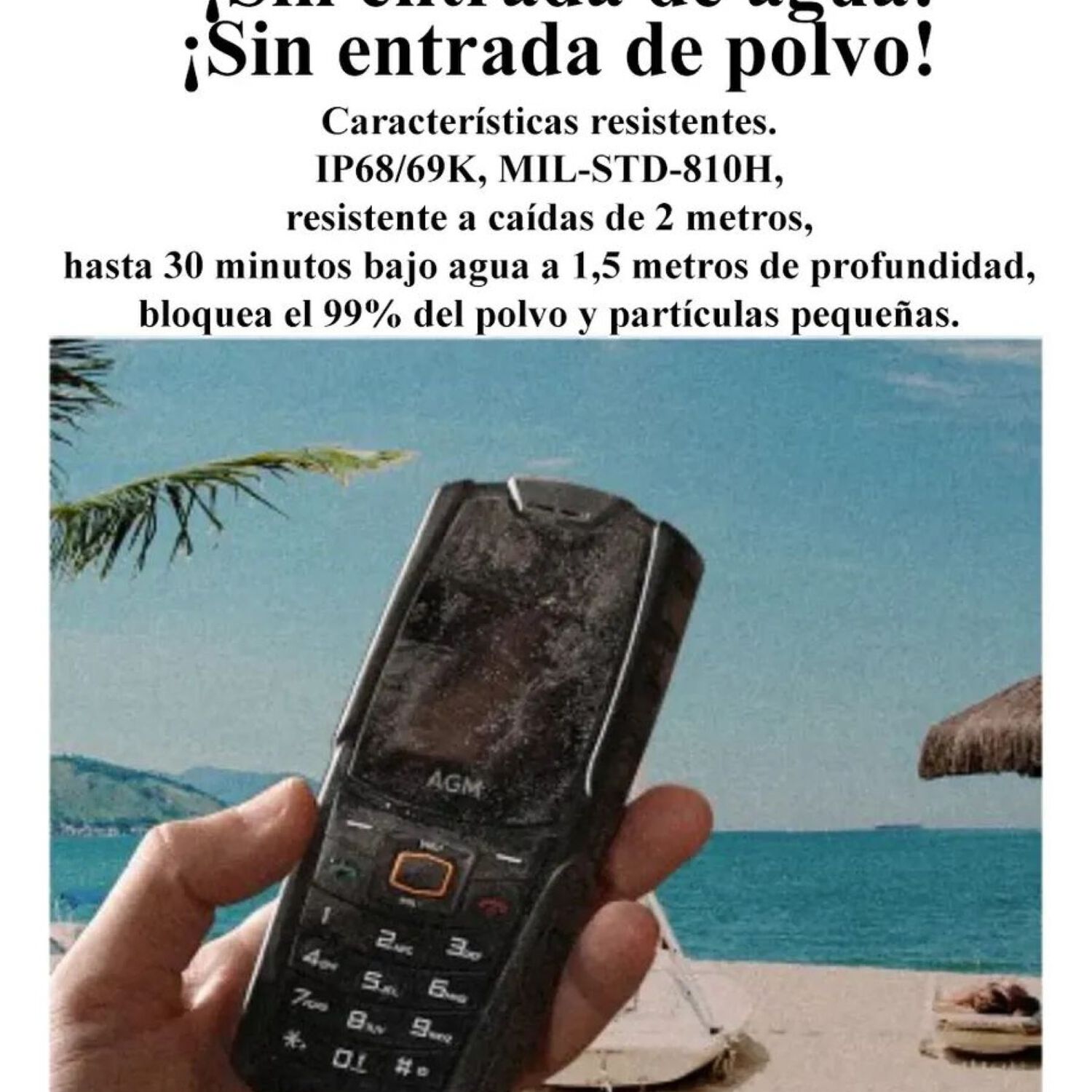 Celular Rugerizado Agm M6 4g | Ip68 | Altavoz 109db | Dual Sim | 2500mah | Linterna T&aacute;ctica image number 4.0