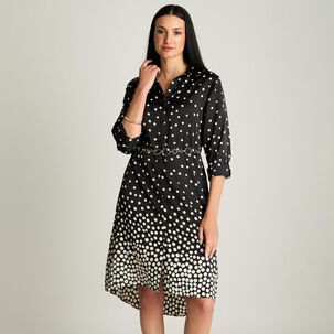 Vestido Camisero Manga Larga Mujer Lorenzo Di Pontti