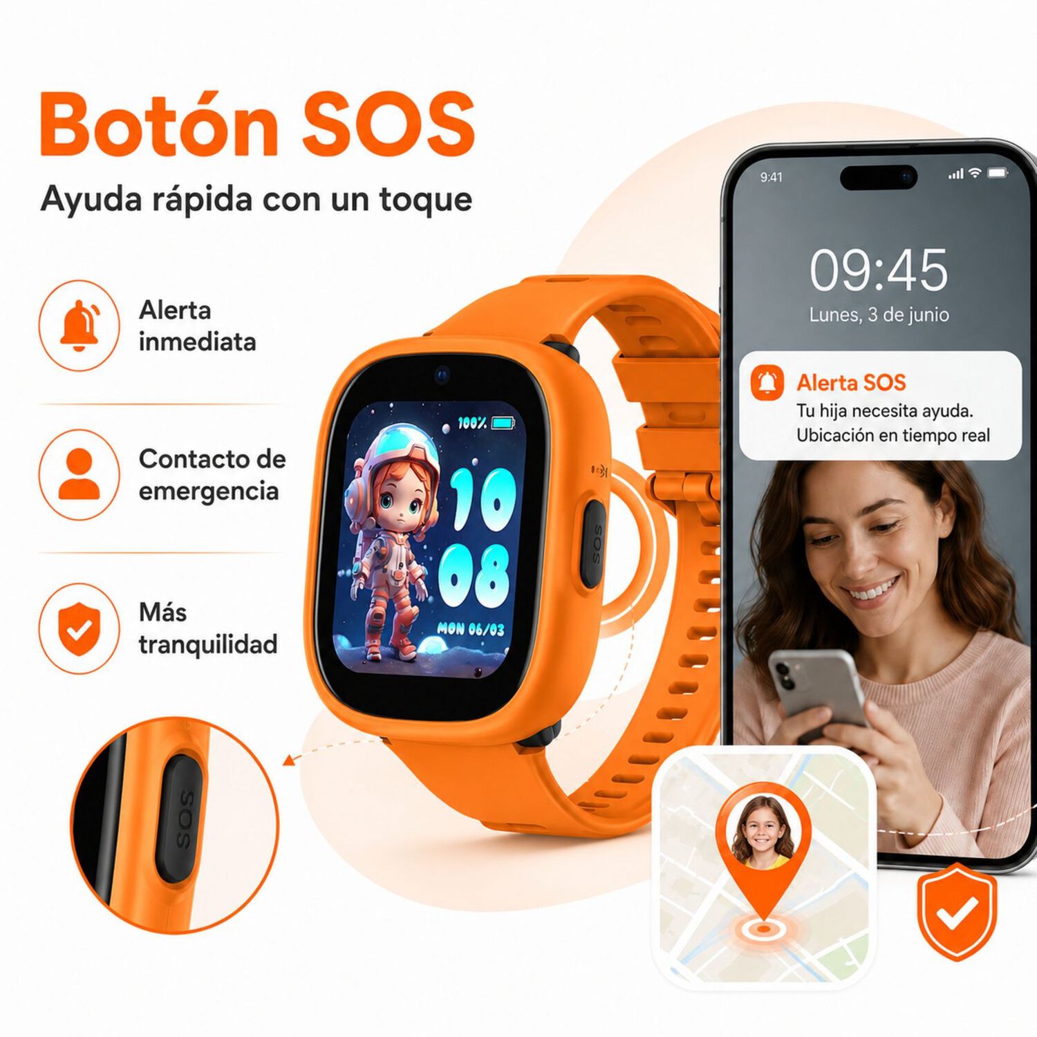 Smartwatch Infantil Lagenio K3 4g Gps Sos Videollamadas image number 6.0