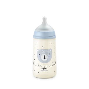 Mamadera 270ml Fisiológica Silicona Fm Wild Azul