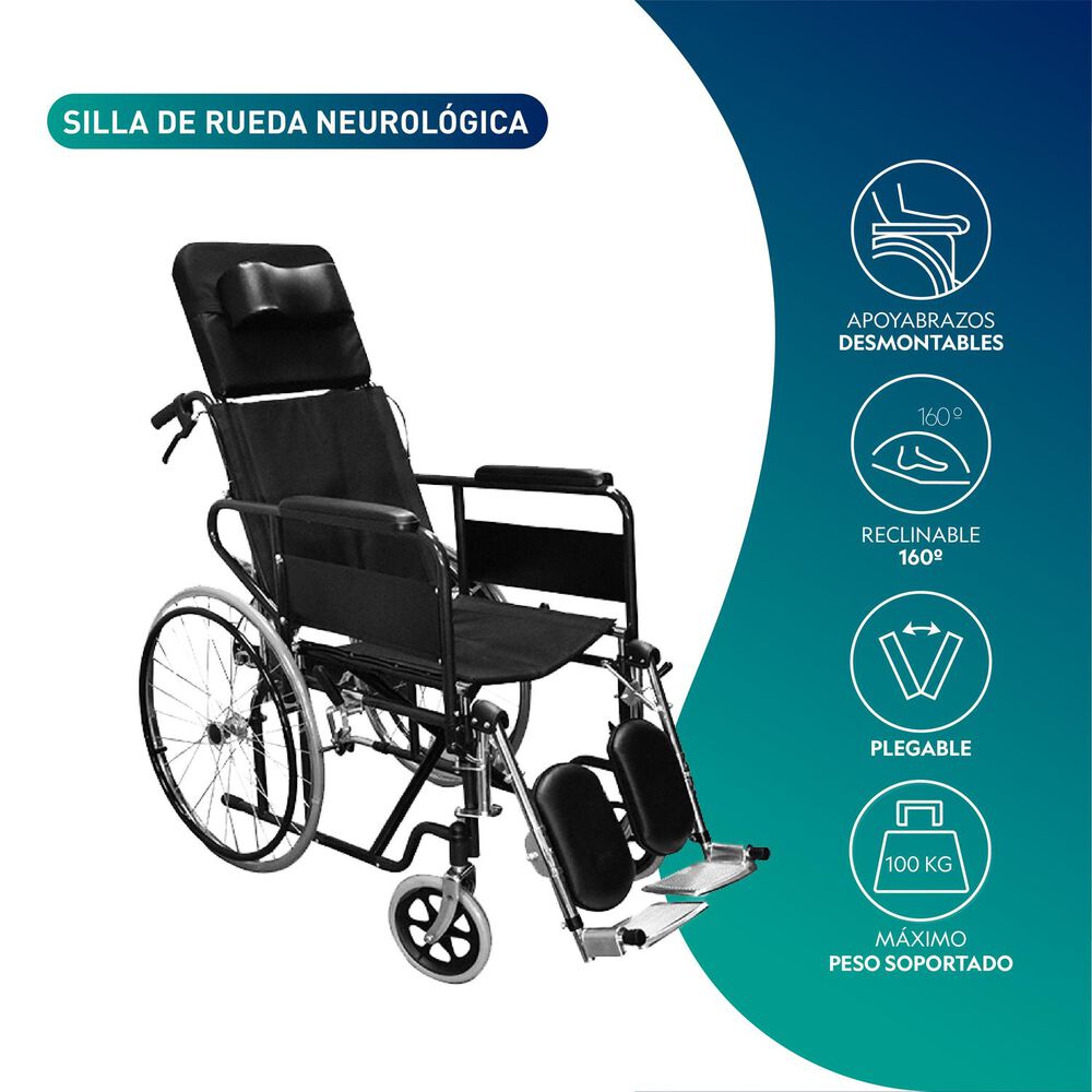 Silla De Ruedas Neurológica Premium Verde image number 2.0