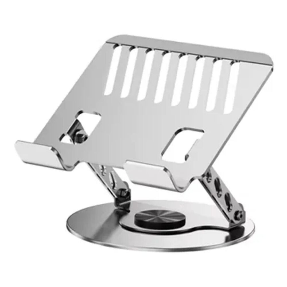 Soporte Para Tableta Portátil Aluminio Giratorio 360 Gris image number 0.0