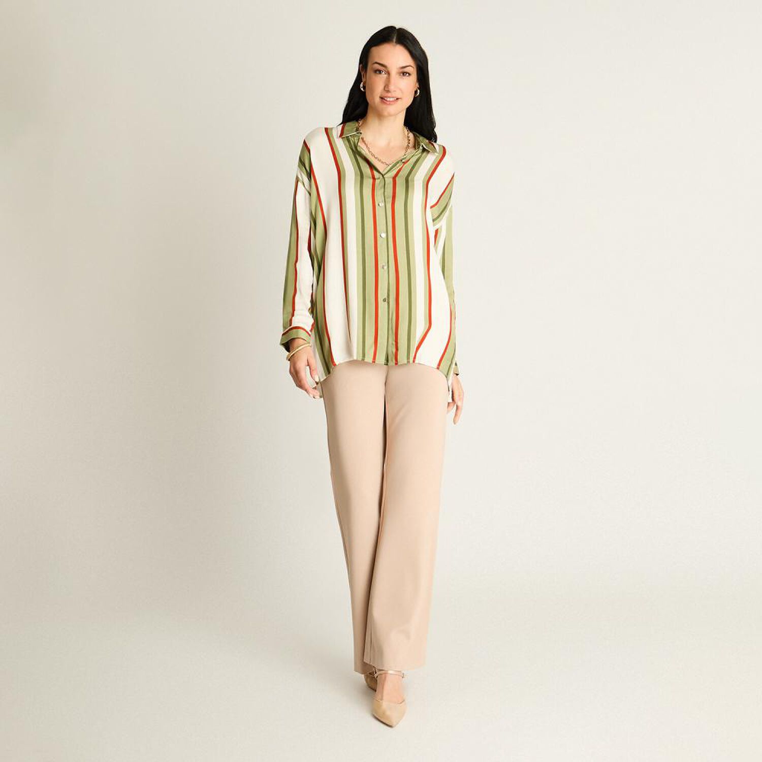 Polera Manga Larga Cuello Camisero Mujer Lorenzo Di Pontti image number 1.0
