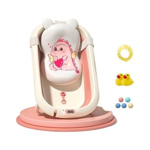 Ba&ntilde;era Con Term&oacute;metro Coj&iacute;n Premium Rosada Lubabycas